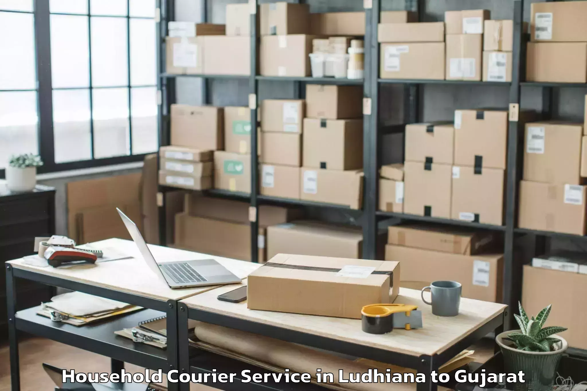 Book Ludhiana to Porbandar Household Courier